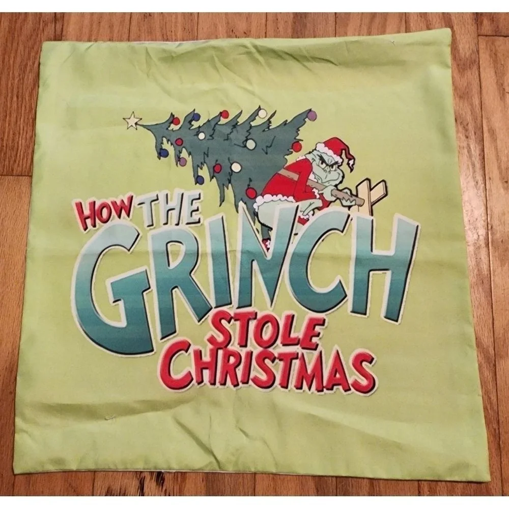 Grinch Merry Christmas‎ Pillow Cover Holiday Decor Throw Pillow Case 4 piece